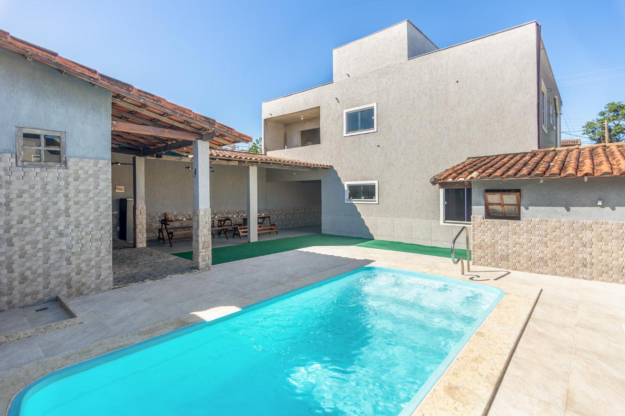 Refugio Tropical Casa De Praia Com Piscina Aquecida E 4 Suites E Garagem 3 Carros, 800 Mtrs Da Praia Internet 700 Mbps, Condominio Privado Com Pista De Skate , Quadra De Futevolei , Campos E Quadras De Futebol! Cabo Frio Exterior foto
